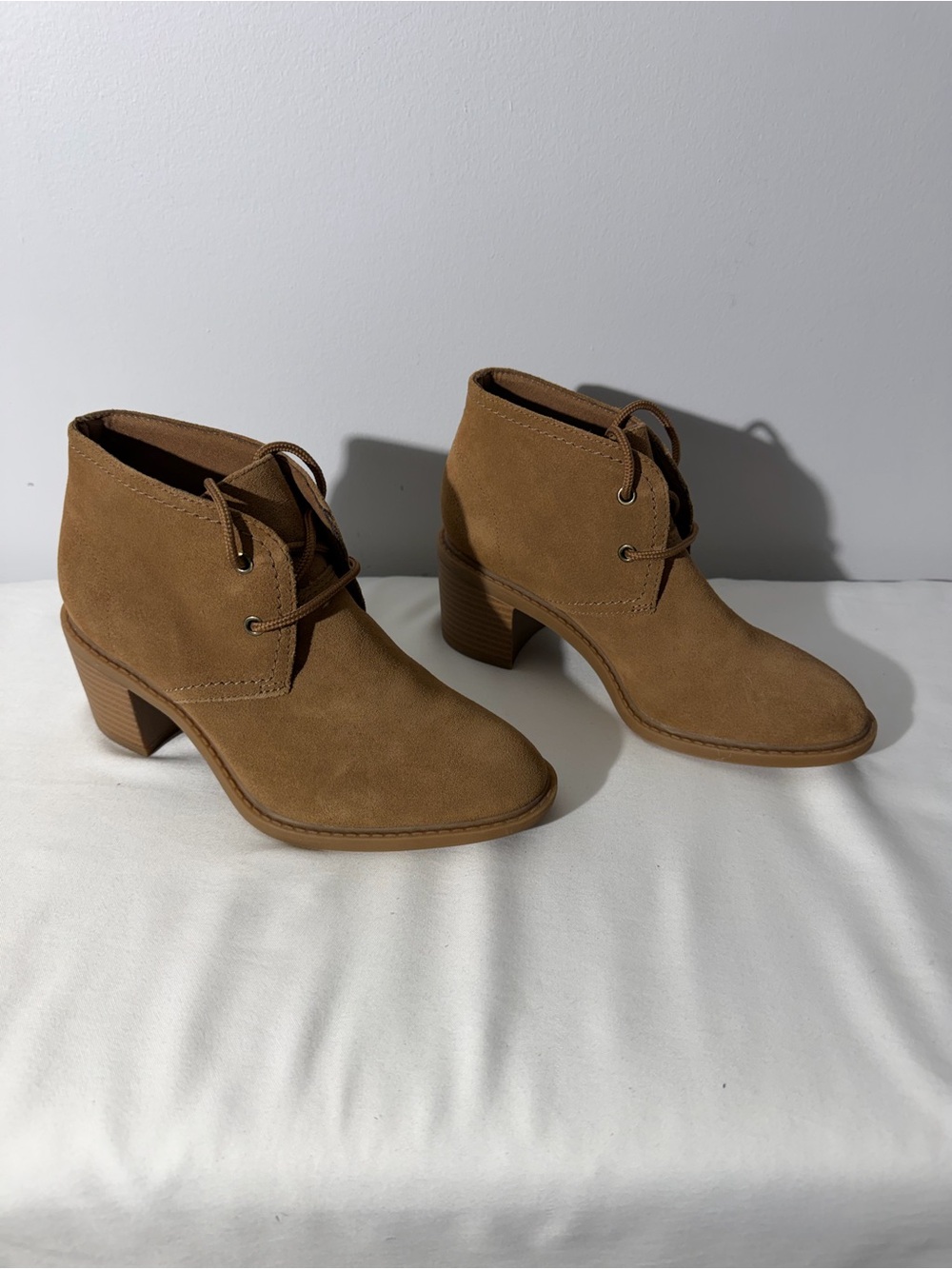 Clarks Collection Scene Dark Khaki Suede Lace-up Ankle Boots size 6